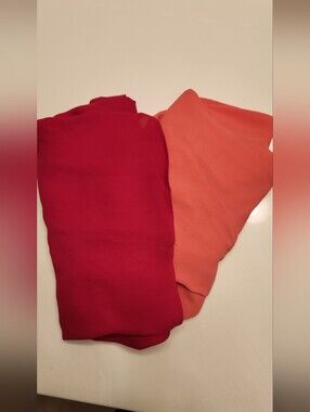 Bundle Of 2 Size M Flowy Pink Blouses Chaus Cherry Redish Pink And Sami&Jo Coral